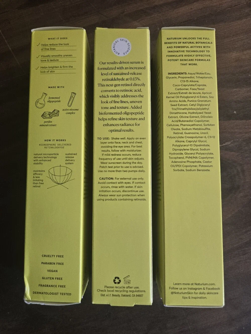 Set Of 3 Narurium Retinaldehyde Cream Serum 0.15%